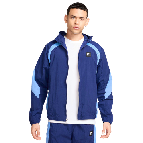 Nike Mens  Air Woven Jacket In Blue Void/university Blue