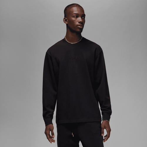 Jordan Men's  Wordmark Long-sleeve T-shirt In Black