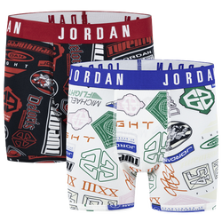 Boys' Grade School - Jordan Essentials Polyester Printed 2 Pack Underwear - Sail/Black