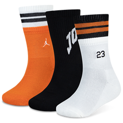Girls' Grade School - Jordan MJ MVP Crew Socks 3 Pack - Orange/Black/White