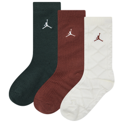 Boys' Grade School - Jordan Holiday Gifting 3-Pack Crew Socks - White/Green