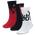 Jordan Retro 3 Pack Crew Socks - Boys' Grade School Red/Red