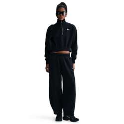 Women's - Nike Phoenix MR OS Tapered Pants - Black/Sail
