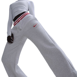 Women's - Nike NSW Phoenix Fleece High Rise GX Wide Pants - Birch Heather