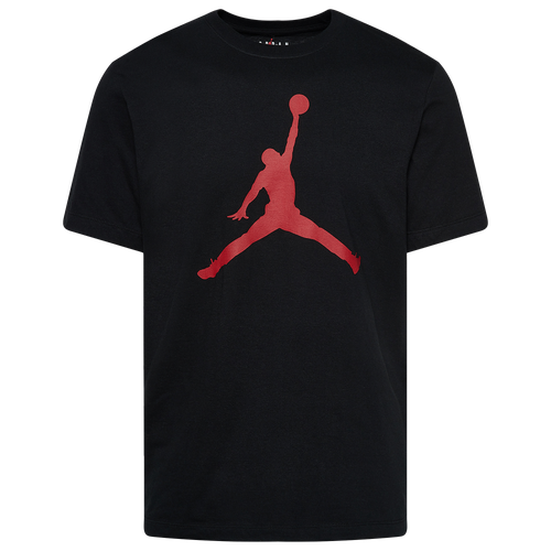 

Jordan Mens Jordan Jumpman Crew T-Shirt - Mens Black/Gym Red Size M