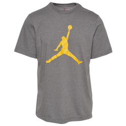Men's - Jordan Jumpman Crew T-Shirt - Carbon Heather/Tour Yellow
