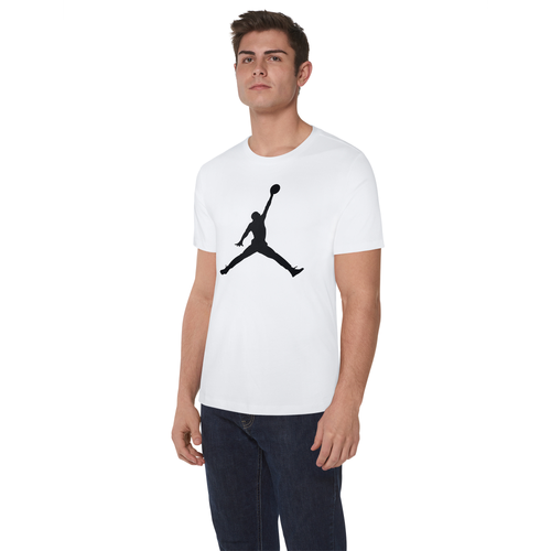 Shop Jordan Mens  Jumpman Crew T-shirt In White/black