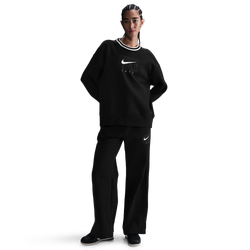 Women's - Nike NSW Phoenix Fleece GX Oversize Long Crew - Black