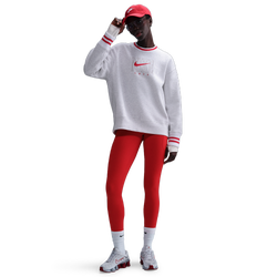 Women's - Nike NSW Phoenix Fleece GX Oversize Long Crew - Birch Heather
