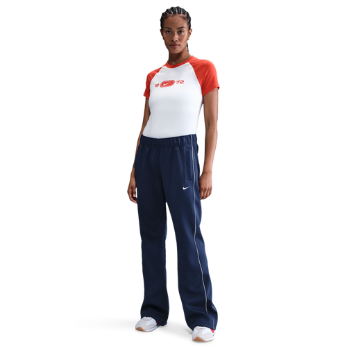 WOMENS - Nike NSW WR Mid Rise Poly Knit Pant - Sail/Midnight Navy