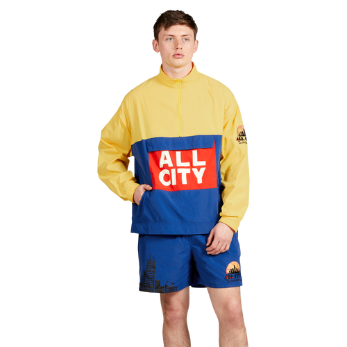 

All City By Just Don Mens All City By Just Don Anorak Jacket - Mens Orange/Yellow Size XXL