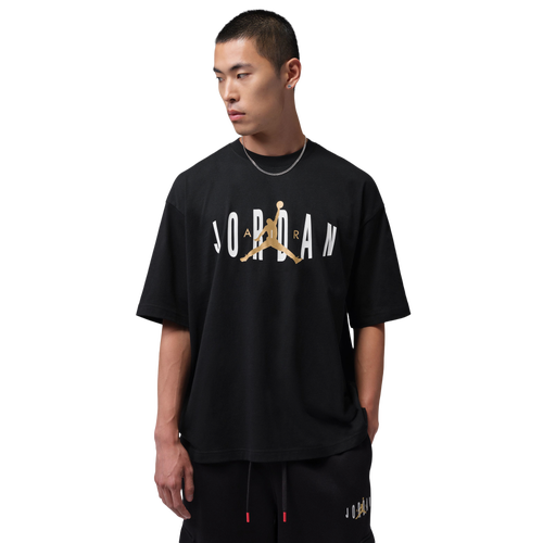 MENS - Jordan Chest Stretch OS Short Sleeve Crew - Metallic Gold/Black