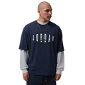 Jordan Chest Stretch OS Short Sleeve Crew - Jordan Black/Navy