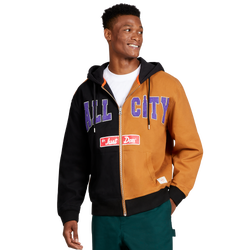 Men's - All City By Just Don Hoodie Jacket - Black/Brown