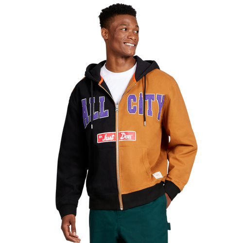 

All City By Just Don Mens All City By Just Don Hoodie Jacket - Mens Black/Brown Size M