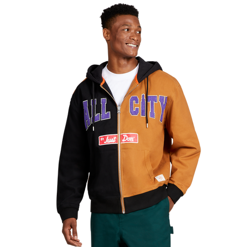 

All City By Just Don Mens All City By Just Don Hoodie Jacket - Mens Black/Brown Size L