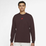 Nike Premium Long Sleeve T-Shirt - Men's Brown/Red
