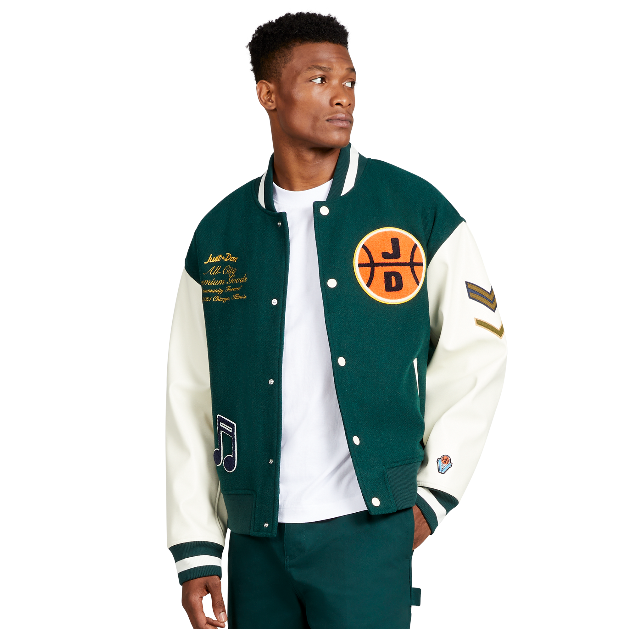 All City By Just Don Letterman Jacket | Foot Locker