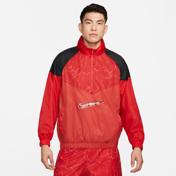 Men's - Nike Electric Anorak Jacket - Red/Black