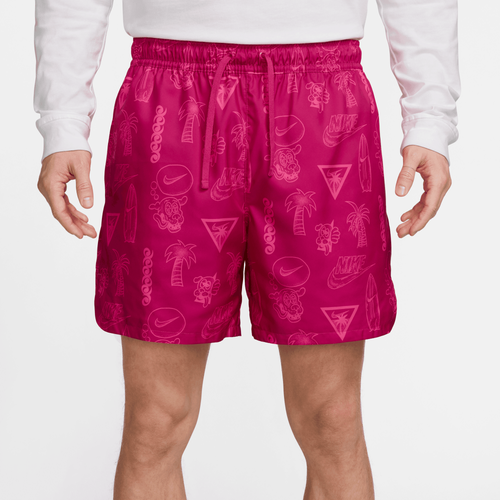 Nike Mens  Woven Beach Flow Shorts In Pink/white