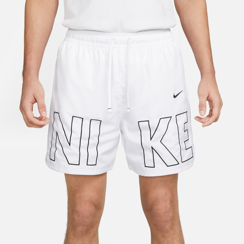 

Nike Mens Nike Woven Monogram Flow Shorts - Mens Black/White Size L
