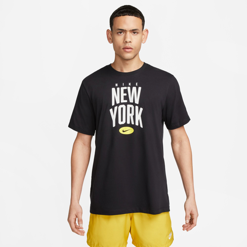 Shop Nike Mens  City T-shirt In Black/white