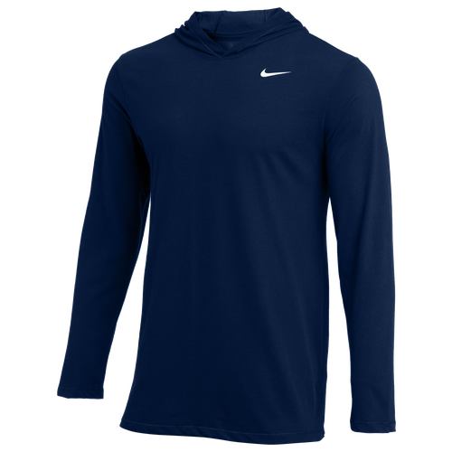 

Nike Mens Nike Team L/S Hoodie T-Shirt - Mens College Navy/White Size S