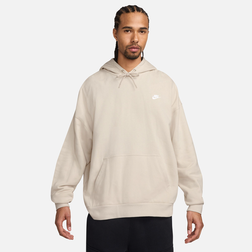 

Nike Mens Nike Club FT Oversized Pullover Hoodie - Mens White/Light Orewood Brown Size XL