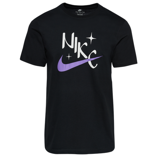 

Nike Mens Nike SPC Wave T-Shirt - Mens Black/Purple Size S