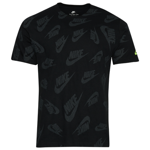 

Nike Mens Nike All Over Print Futura 22 T-Shirt - Mens Black/Grey Size XS