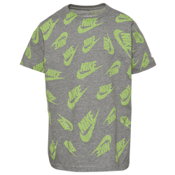 Boys' Grade School - Nike Futura AOP T-Shirt - Grey/Green