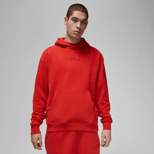 Shop Jordan Mens  Fleece Hoodie In Mystic Red