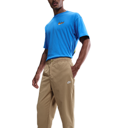 Men's - Nike Club Woven Tapered Pants - White/Parachute Beige