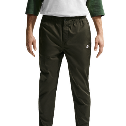 Men's - Nike Club Woven Tapered Pants - Sequoia/White