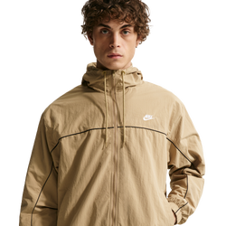 Men's - Nike Club Athlete Hooded Jacket - Parachute Beige/Lt Khaki/Black