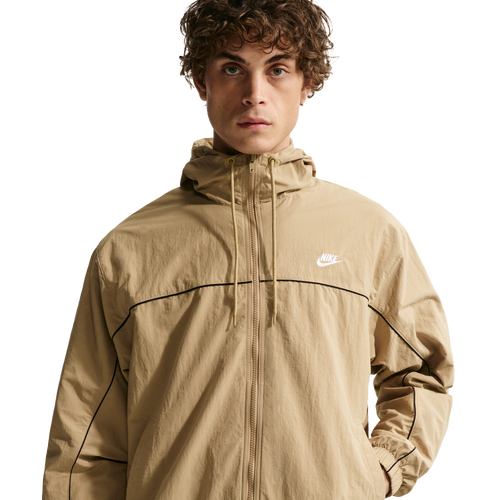 MENS - Nike Club Athlete Hooded Jacket - Parachute Beige/Lt Khaki Black