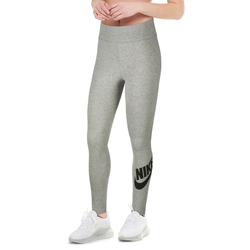Women's - Nike Leg-A-See High Waisted Futura Legging - Dark Grey Heather/Black