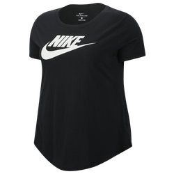 Women's - Nike Plus Size Essential Futura T-Shirt - Black/White 