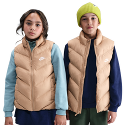 Boys' Grade School - Nike NSW Therma-FIT Puffer Vest - Hemp/White