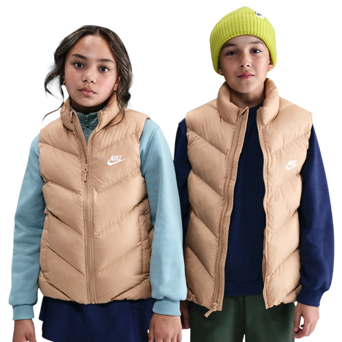 BOYS - Nike NSW Therma-FIT Puffer Vest - Hemp/White