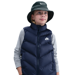 Boys' Grade School - Nike NSW Therma-FIT Puffer Vest - White/Midnight Navy