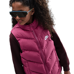Boys' Grade School - Nike NSW Therma-FIT Puffer Vest - Sweet Beet/White