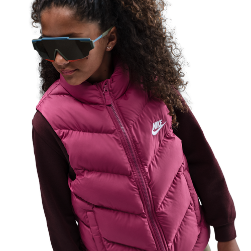 BOYS - Nike NSW Therma-FIT Puffer Vest - Sweet Beet/White
