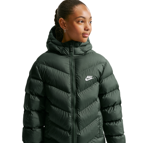  - Nike All Day Play Mid Thigh Puffer - Camo Green/White