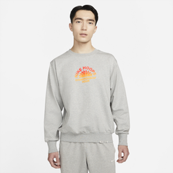 Men's - Nike Standard Issue Graphic Crew - Dark Grey Heather/Pale Ivory