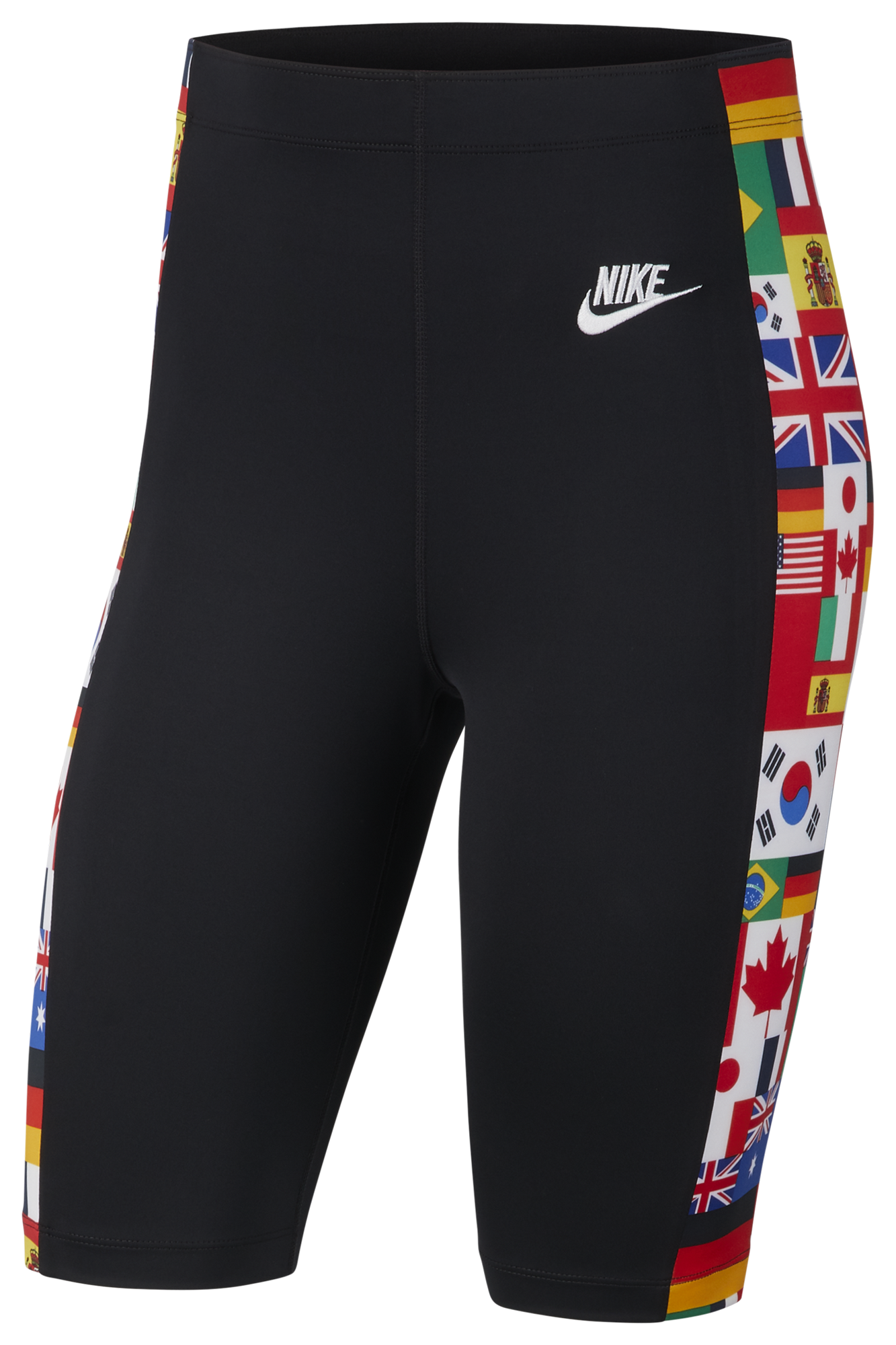 nike world flag biker shorts