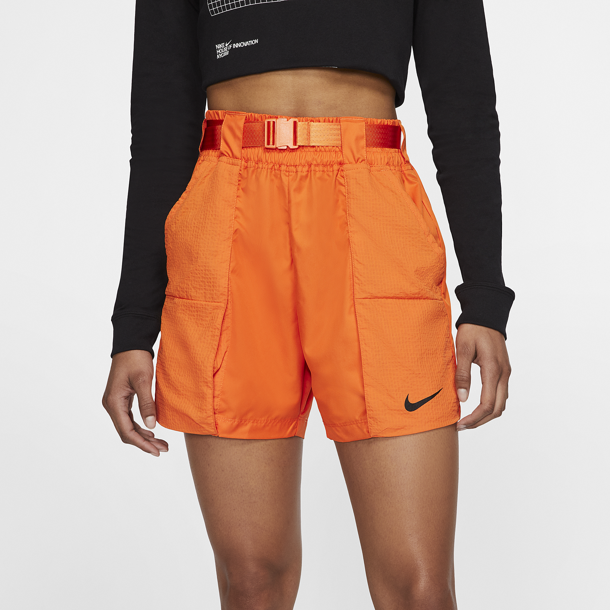 nike swoosh woven shorts