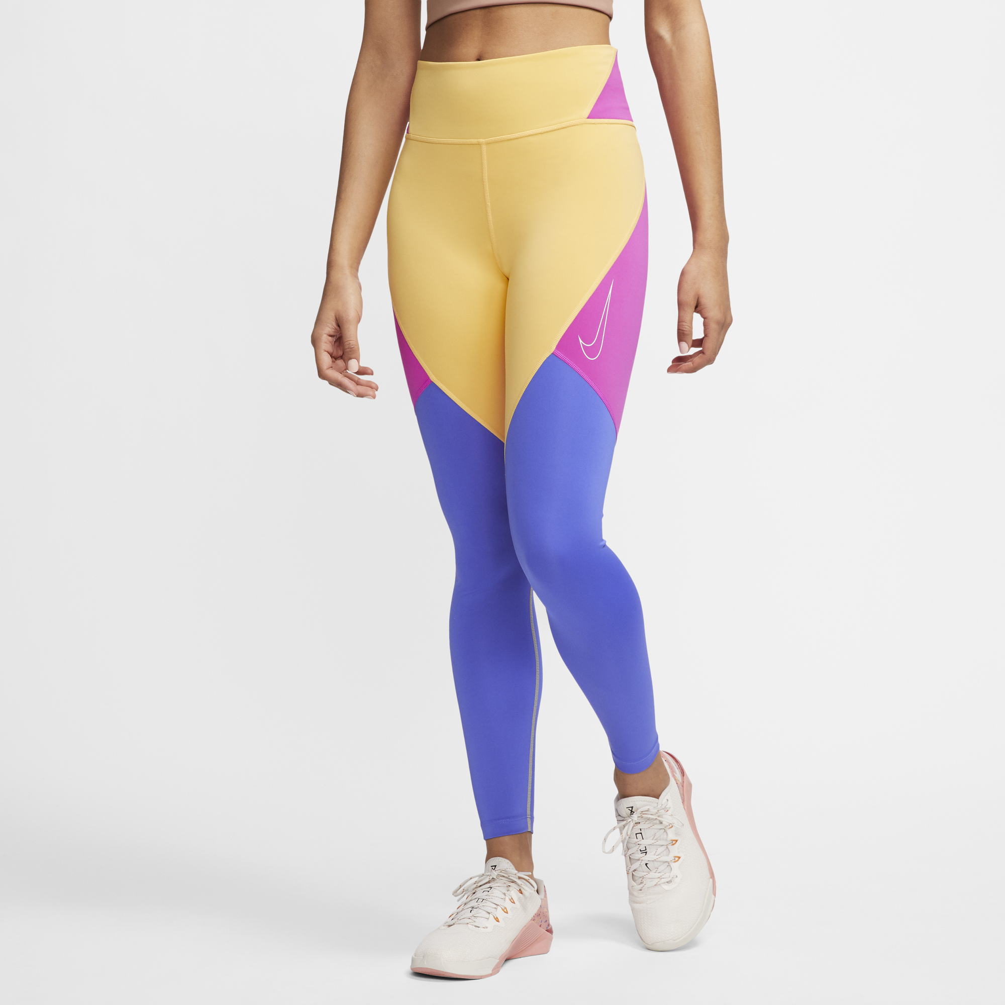 nike rose gold heritage leggings