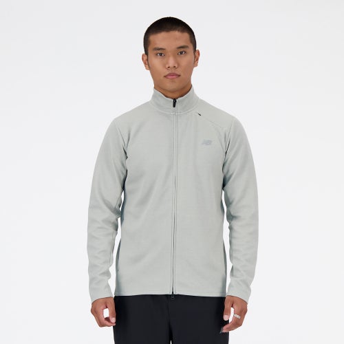 

New Balance Mens New Balance Tech Knit Full Zip - Mens Gray/Gray Size M