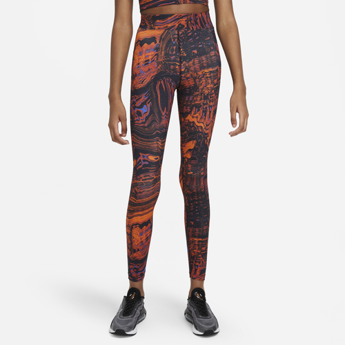 

Nike Womens Nike Printed Leggings - Womens Black/Orange Size S